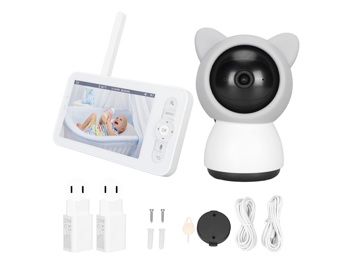 Câmera De Segurança Bebê 5em1 1080p Com Intercom E Sensor