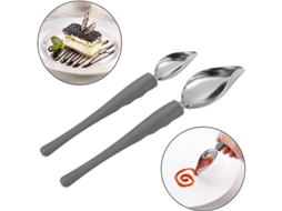 2026 conjunto Cucharas Precision Linjou 2 Piezas Acero Inoxidable para Decorar Pratos Tártaras Café Chocolate