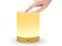 Luminária Noturna Led, Abajur de Cabeceira Multicolorido com 7 Cores, Recarregável Via Usb BRILVIBERA