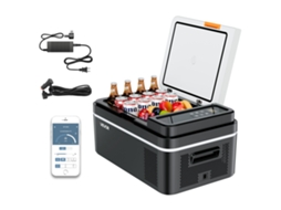 Frigorífico Portátil Para Carro Vevor 20 L, 12/24 V Cc, 100-240 V Ca, Para Campismo E Barcos