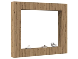 Conjunto De Armário Tv Parede 8 Pcs Madeira Carvalho Artisiano Dkd Home Decor