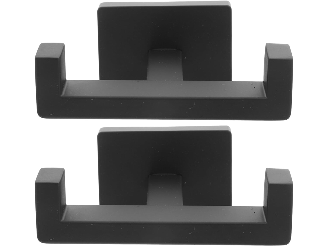 Suporte Duplo Para Toalhas, Em Aço Inoxidável Preto, 2 Peças, Para Montagem Na Parede, Ideal Para Banheiros E Quartos