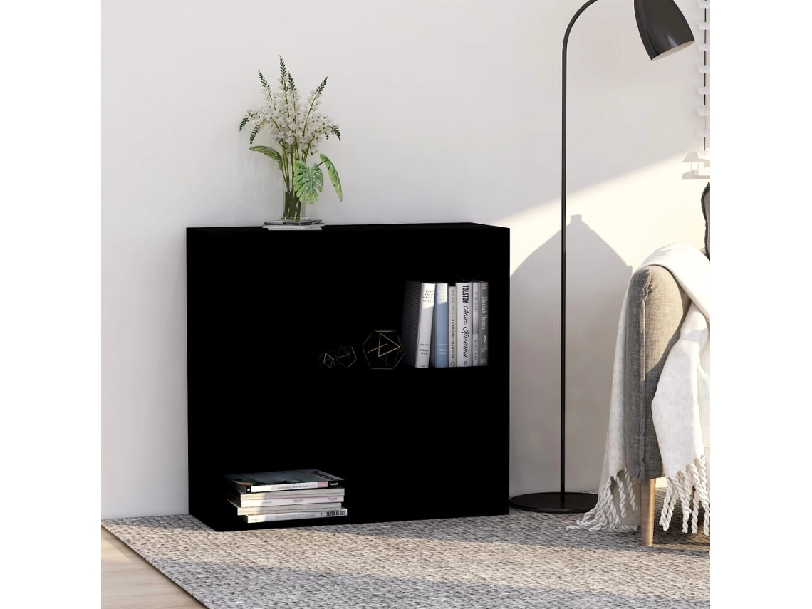 Vidaxl Estante 80x30x76,5 Cm Derivados De Madeira Preto