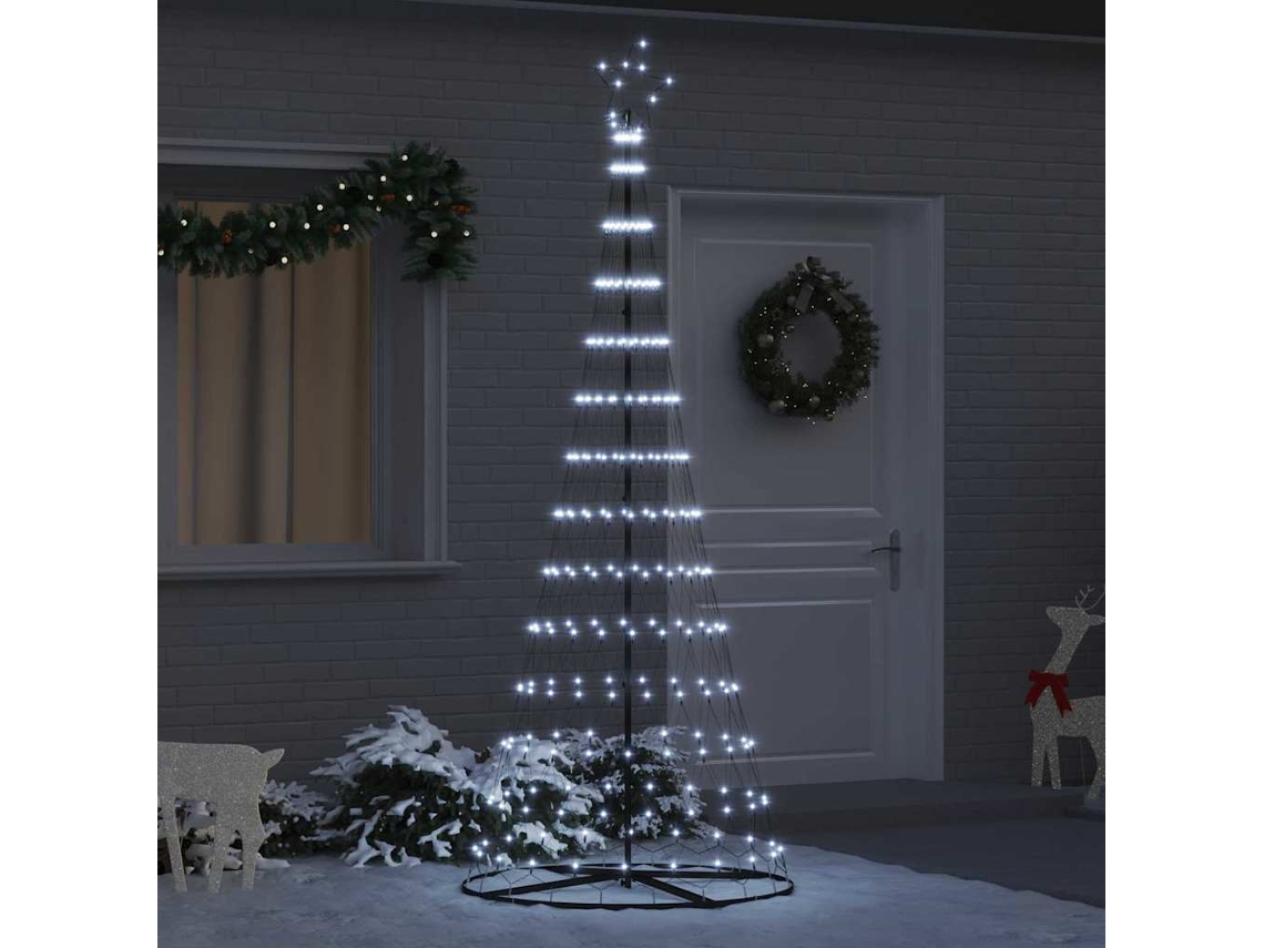 Vidaxl Árvore De Natal Led Branco Frio 250 Cm Metal