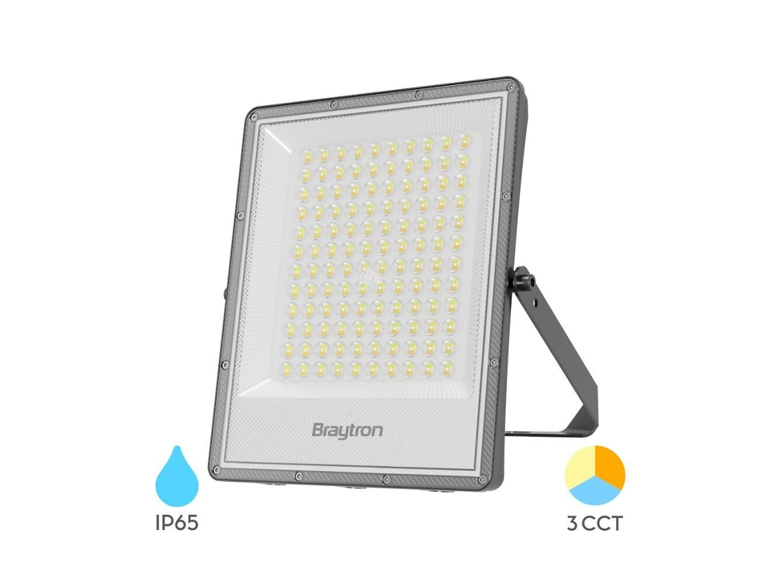 Projetor Led 100w 3in1 11000lm Ip65 Ik06 Cinza Braytron