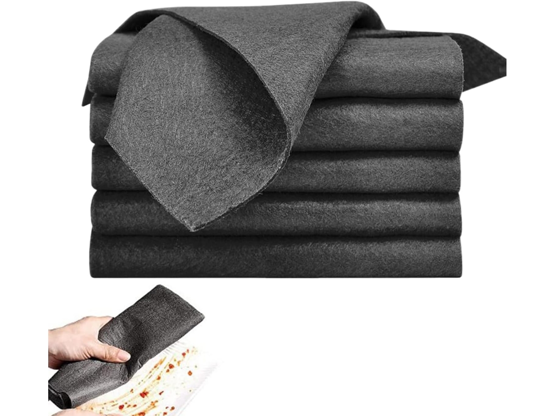 Conjunto De 5 Panos Limpeza Reutilizáveis Microfibra Para Bancadas,