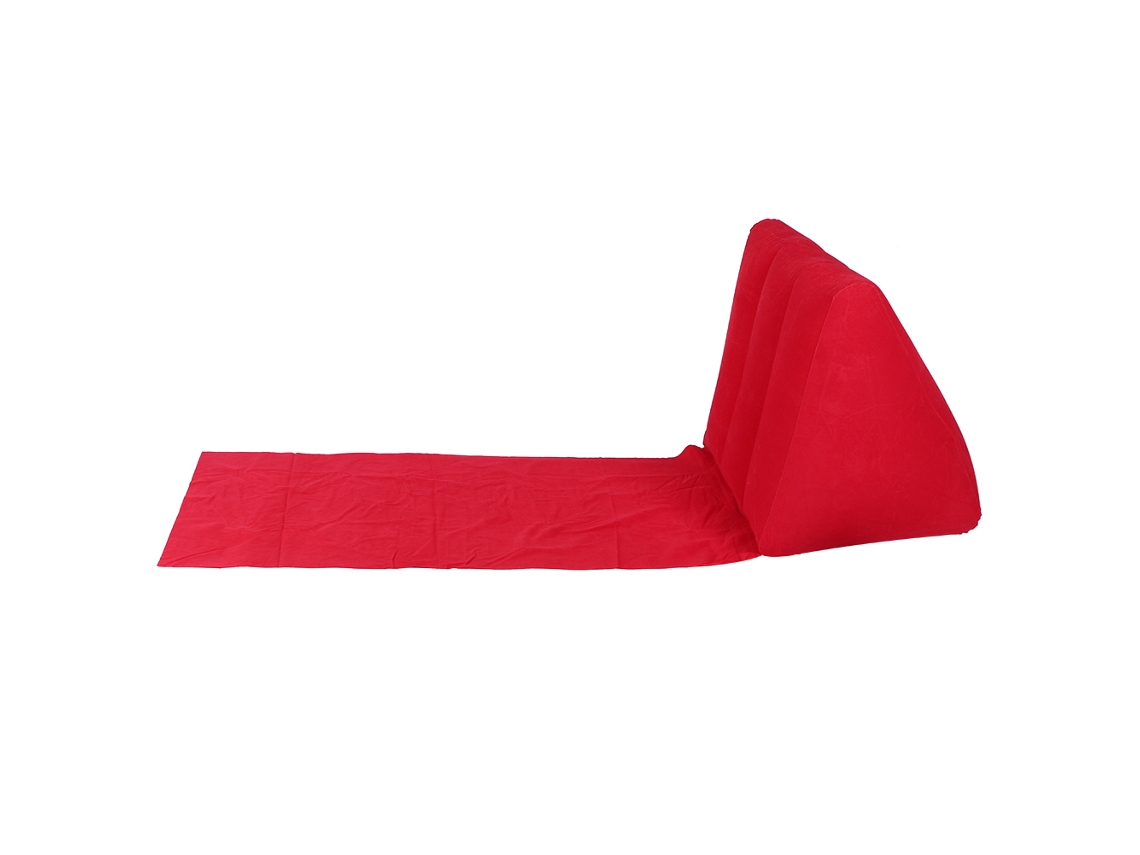 Almofada Triangular Inflável Para Encosto, Portátil E Dobrável, Para Uso Interno E Externo, Vermelha