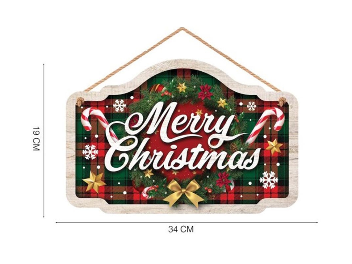 Sinal de Feliz Natal 34x19 cm