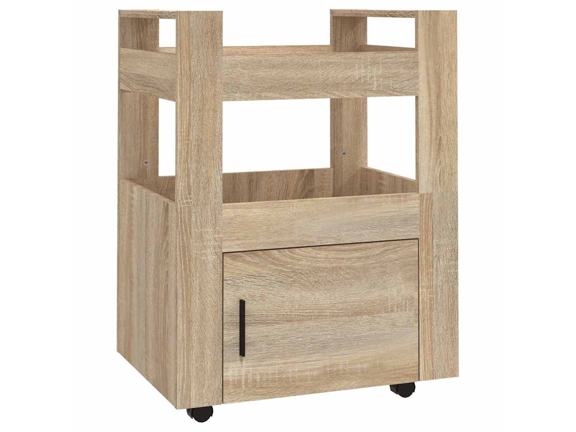 Kitchen Trolley, Kitchen Trolleys Vidaxl Marrom Madeira Processada (n/a)