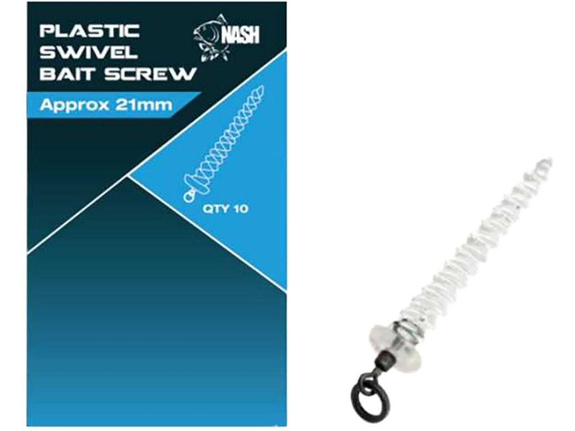 Acessório para Iscos NASH Parafusos De Isca De Plástico Micro Giratório Branco