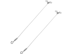 Kit Beavorty Com 2 Peças De Cabos Aço Inoxidável 0, 5m Com Ganchos Pendurar Placas E Outdoors Em Ambientes Internos