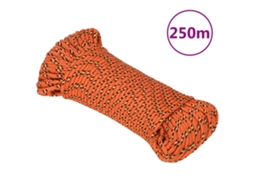 Vidaxl Corda De Barco 3 Mm 250 M Polipropileno Laranja