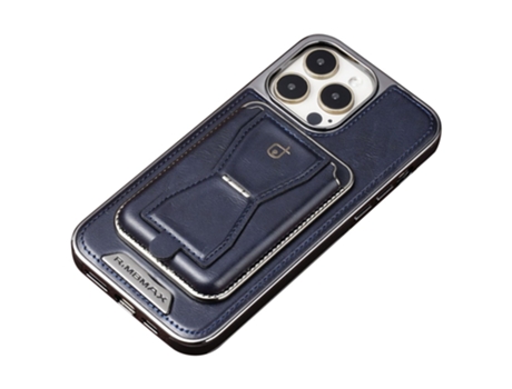 Suporte Casa Inch Marinho Para Iphone 13 Pro Max Rmbmax Pele Sintética Magnética Bege