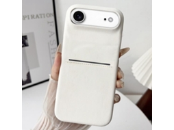 Capa Para Iphone 17 Air - Pele De Carneiro Genuína Com Compartimento Para Cartão