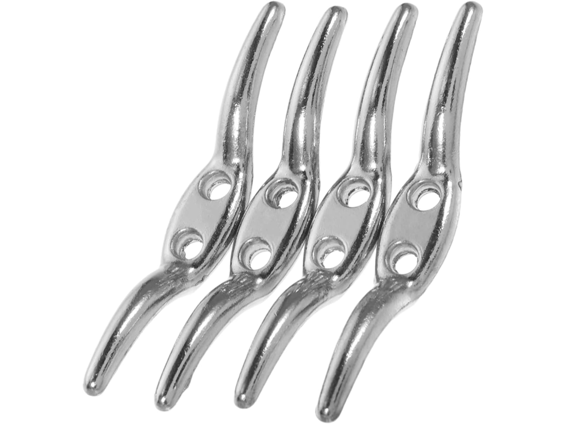 Blocos de Corda Metal Cromado Ounona, Conjunto de 4 Ganchos Removíveis para Corda Persianas, Segurança e Organização em Casa no Escritório BRILVIBERA