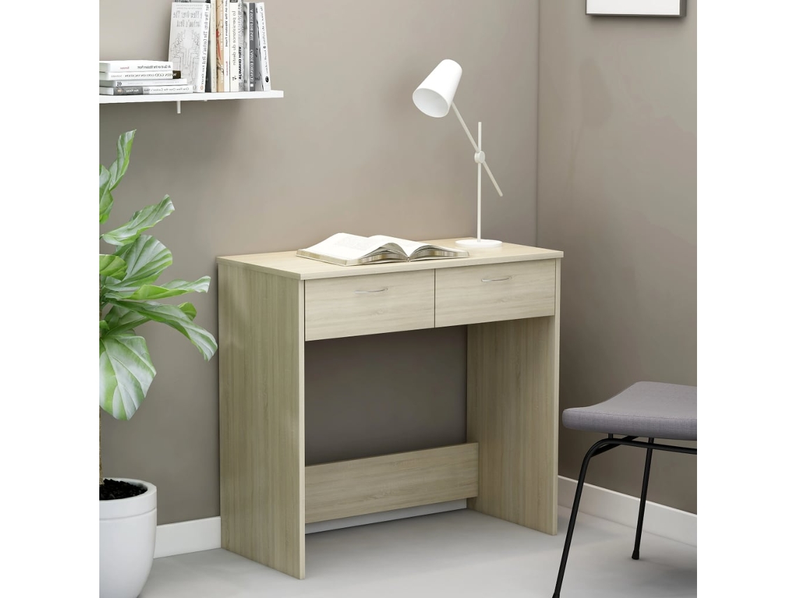 Vidaxl Secretária 80x40x75 Cm Derivados De Madeira Carvalho Sonoma