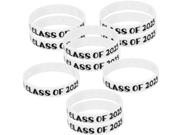 Pulseiras de Silicone Artibetter, Resistentes e Práticas, para Formação de Lembrancinhas, 10 Unidades Na Cor Branca