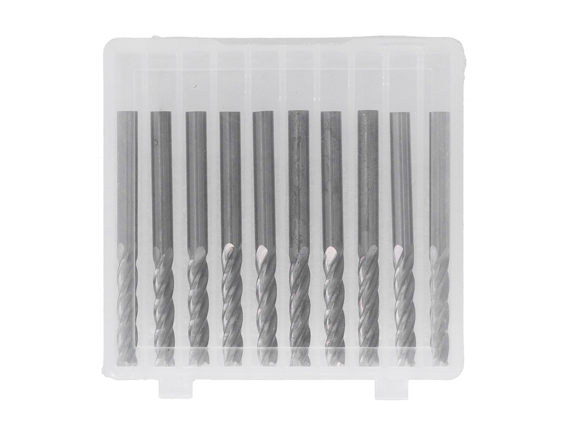 10pcs Fresa de 4 Canais 3.175x15mm Aço Tungstênio Primerox