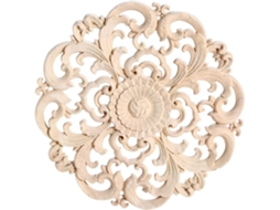 Rebe aplicaciones Grabadas Redondas de 9.4"/24cm para Muebles, 2 Piezas para Remodelación de Gabinetes Y Decoración 20cm*20cm