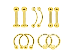 Conjunto De Joias De Piercing Acréscimo Estético Versatilidade Corporal