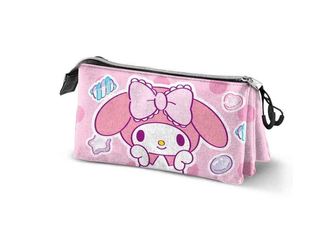 Estojo Triplo KARACTERMANIA My Melody Sweets Rosa Tamanho Único Hidrofugante Ripstop