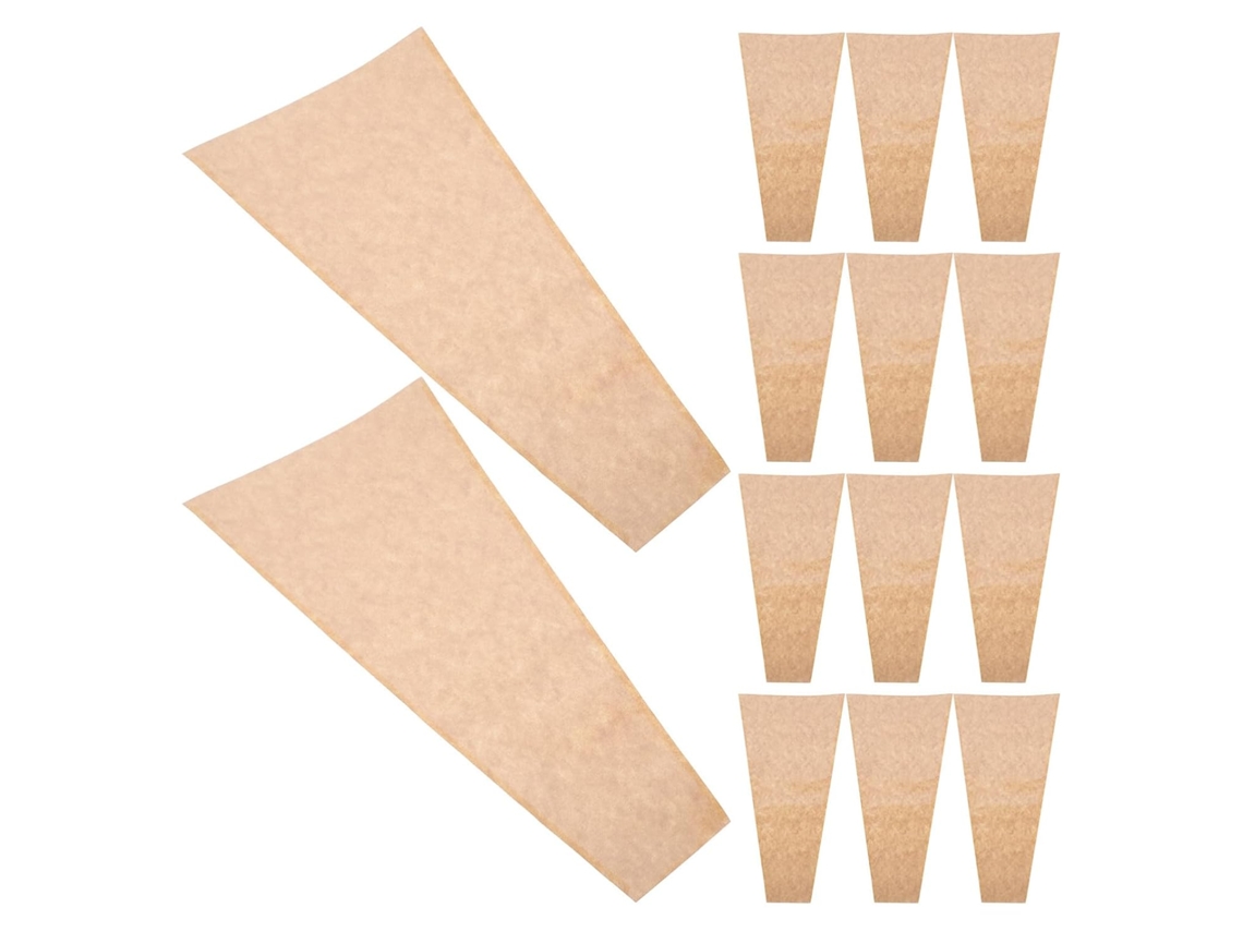 50 Sacos de Papel Kraft Marrom e Plástico para Flores, Tamanho Grande para Acomodar Buquês Grandes, Ideais para