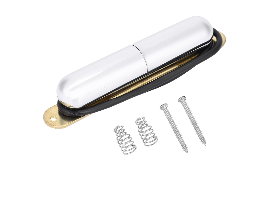 Captador de Guitarra Elétrica de Bobina Simples com Ímã Alnico V, Formato de Batom, Prata AQUAFORGE