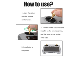 Primerox 2pcs Palanca Controle Remoto Drone Mini 3 Pro Joystick Thumb Rocker Liga Alumínio