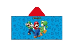Poncho De Microfibra Com Símbolos Do Super Mario, 130 X 60 Cm 87337