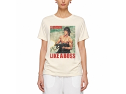 Rockinstone Rambo Movie Boss Rambo Movie Solid Natural Adult T-shirt Size:xl