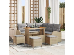 Vidaxl Conjunto De Sofá De Jardim 9 Unid. 8-número De Lugares