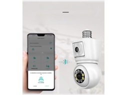 (4mp 128g) Câmera De Vigilância Tipo Lâmpada, Lentes Duplas, Telas Duplas, Rastreamento Automático, Visão Noturna.