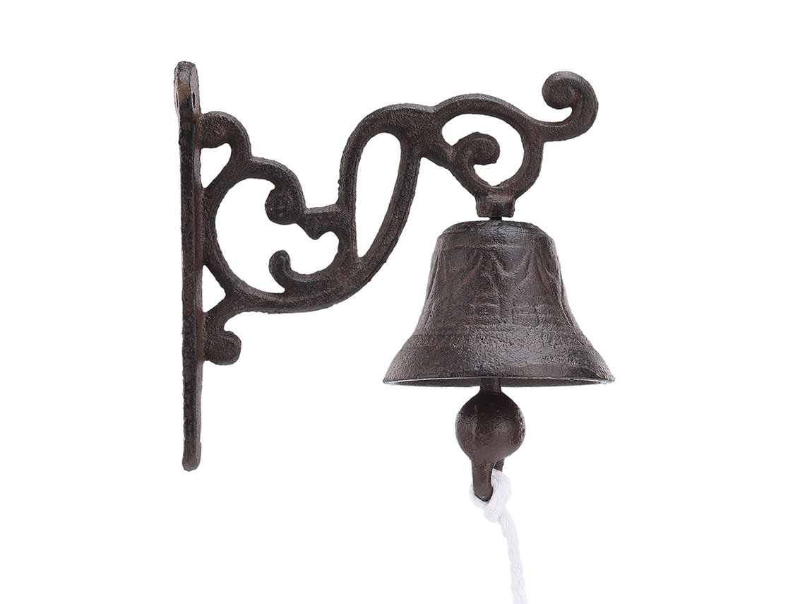 Sino De Porta De Ferro Artesanal Decorativo E Bem Vindo