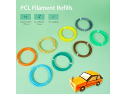 Recarregamentos De Filamento Pcl Para Caneta De Impressão 3d 1.75mm Sem Entupimento Cores Aleatórias Alta Precisão 10 Unidades