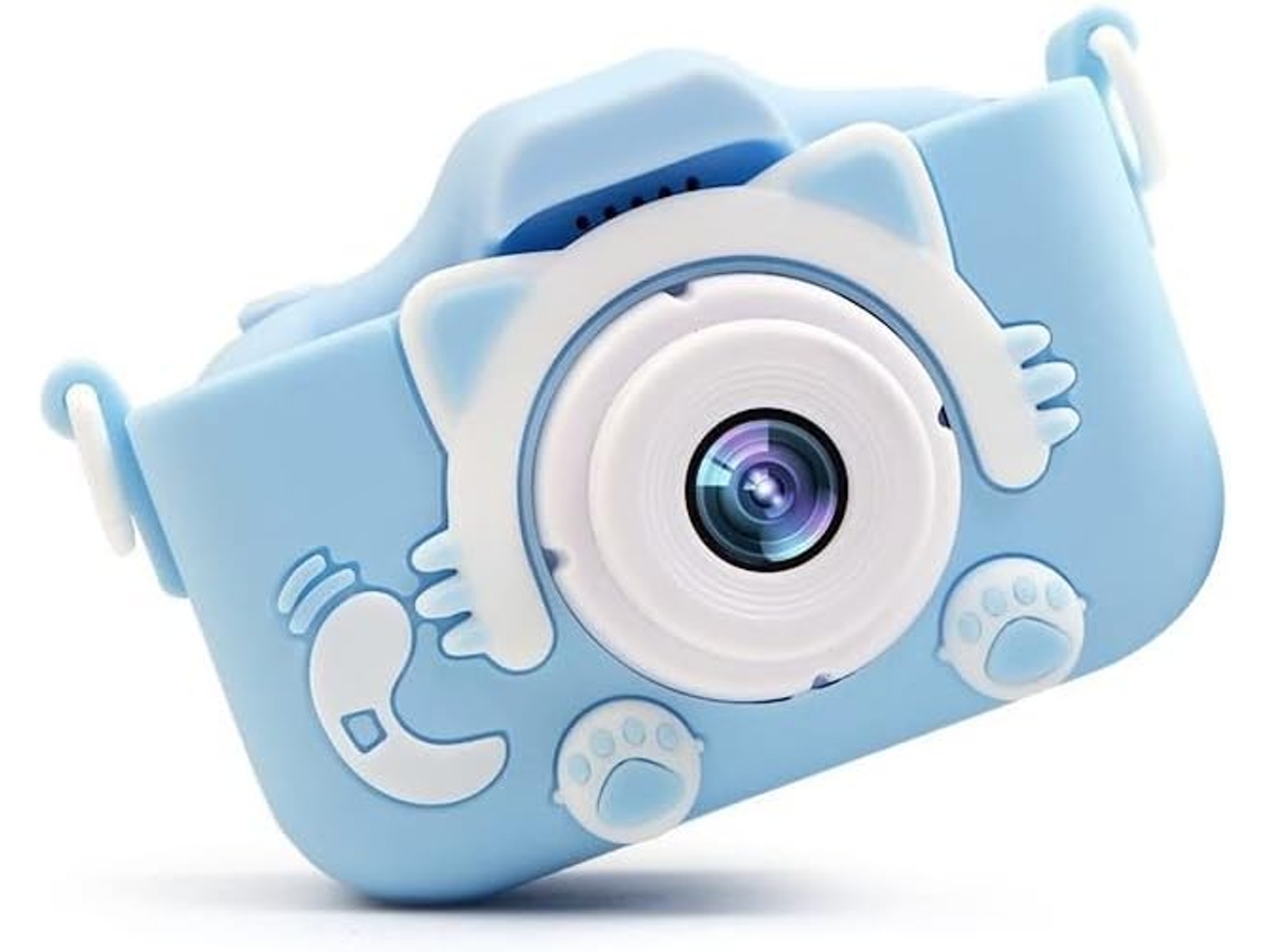 Mini Gatinho De Desenho Animado Com Câmera Digital De Brinquedo Brilvibera (azul)