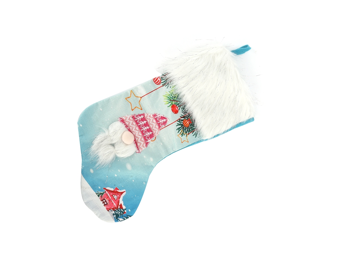Meia De Natal (com Luzes Led E Bateria Integrada) Eoocoo