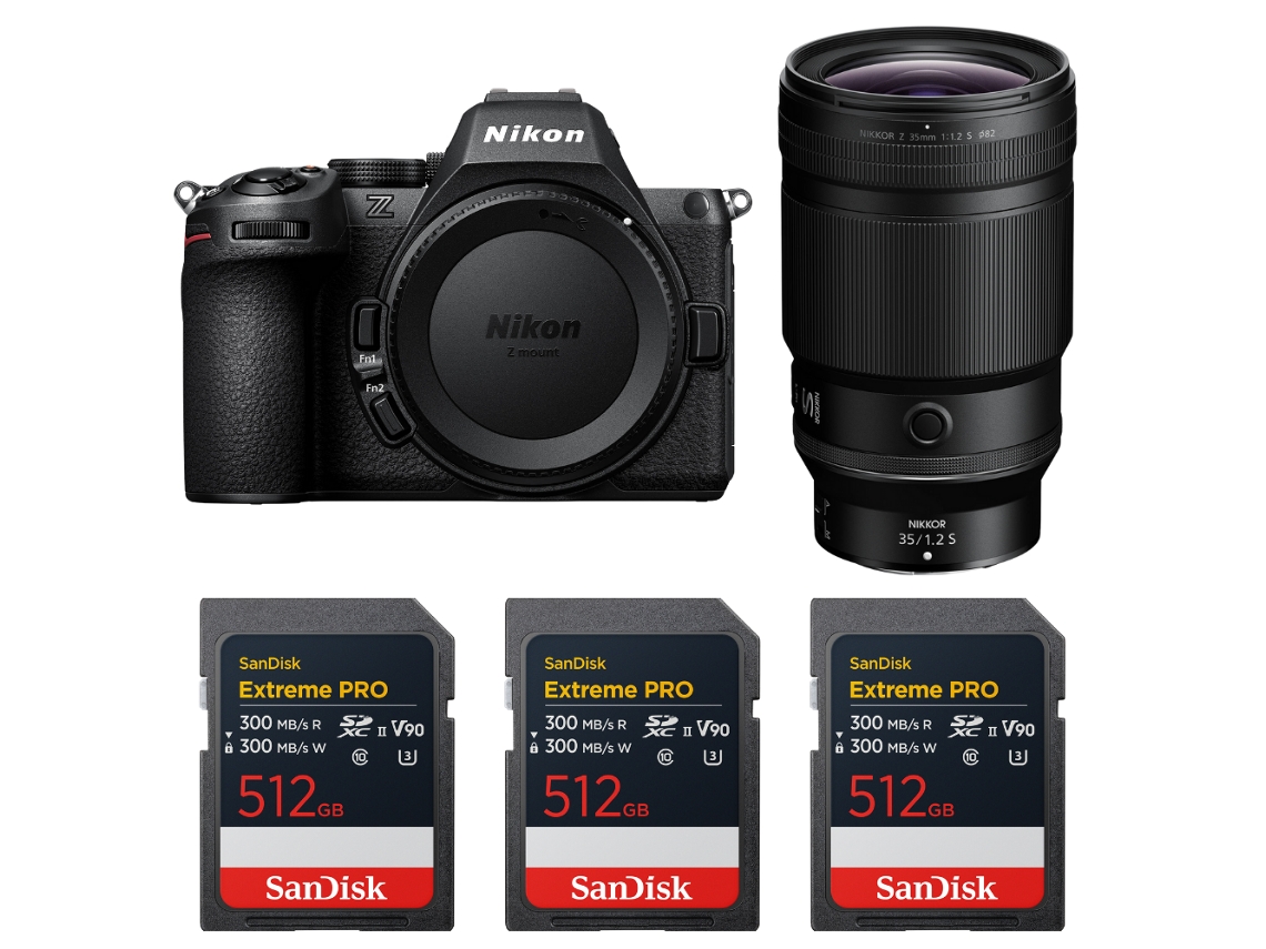 Z5 Ii + 35mm F/1.2 S + 3 Sandisk 512gb Extreme Pro Uhs ii Sdxc + Ebook “20 Dicas para Fotos Que Impressionam” NIKON