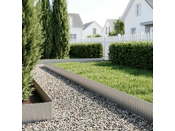 Vidaxl Acabamento Para Gramado 20 M X 15 Cm Aço Galvanizado Prateado