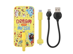 Power bank 8000mAh EOOCOO (amarelo, portátil)