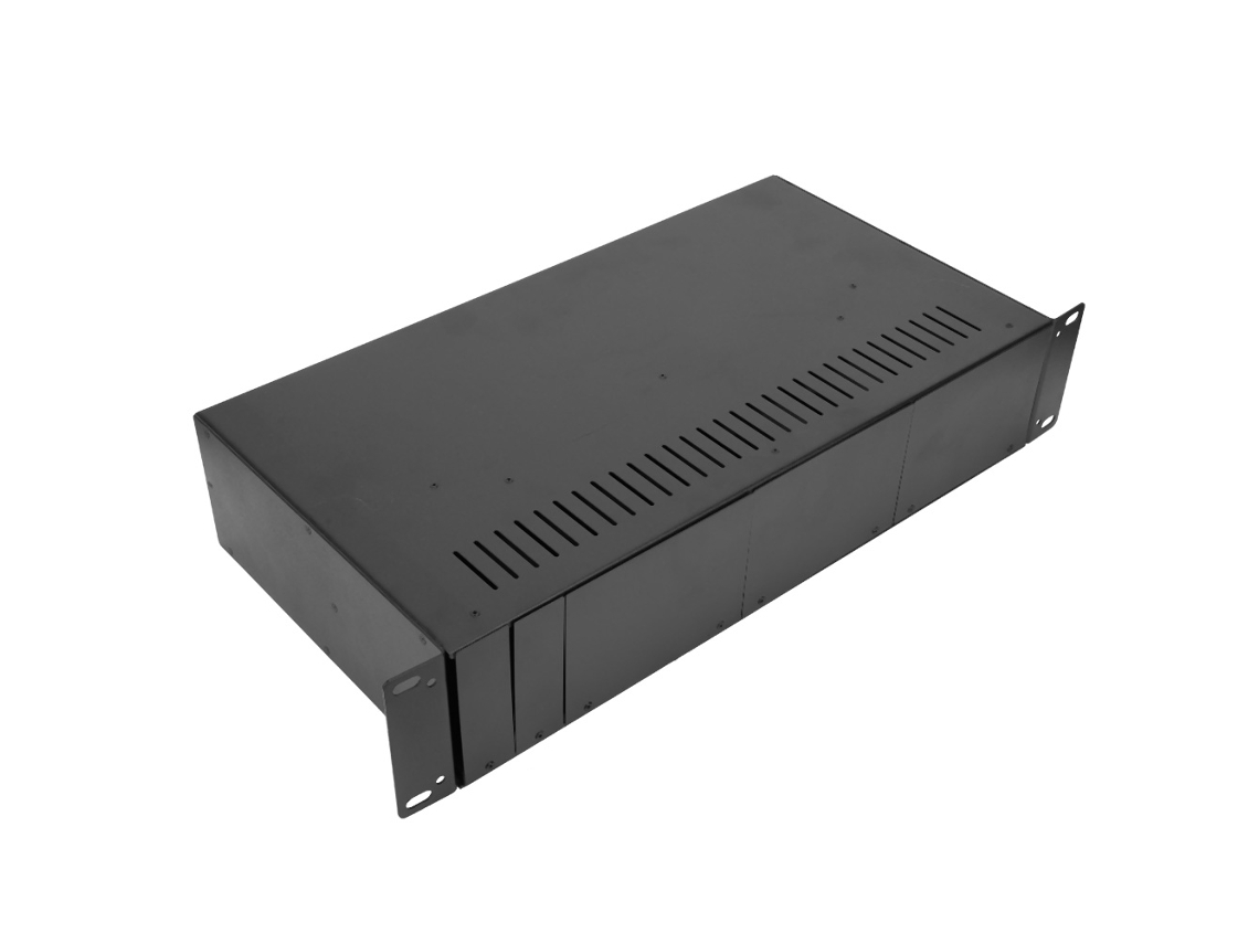 Media Converter Laxiscreed Com Rack De 14 Slots E Fonte De Alimentação Dupla Para Alta Eficiência