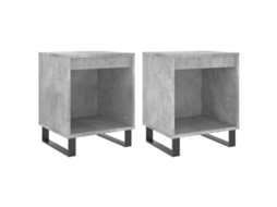 Conjunto de Mesas de Cabeceira Derivados de Madeira Cinzento Cimento MAISON EXCLUSIVE