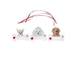 Colar de Natal com Pingente de Cão em Resina LAXISCREED