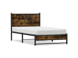 Bed Frame, Bed Frames Vidaxl Marrom Aço (100 X 190 Cm)
