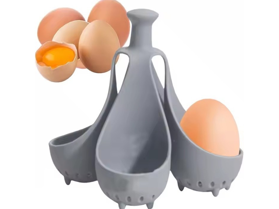 Cozedor De Ovos, Silicone, Espaço Para 4 Ovos