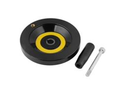 Roda Manual Com Alça Giratória Para Fresadora/torno De Ondulação Posterior 16x160mm Preta