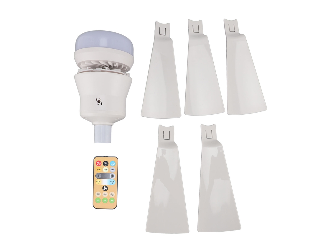 Ventoiluminador Luz Ajustável 3000k 6500k 3 Velocidades
