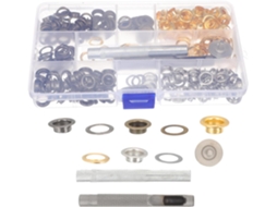 Kit De Ilhós Cobre Com Furador Para Reparo Lonas E Cintos Em Projetos
