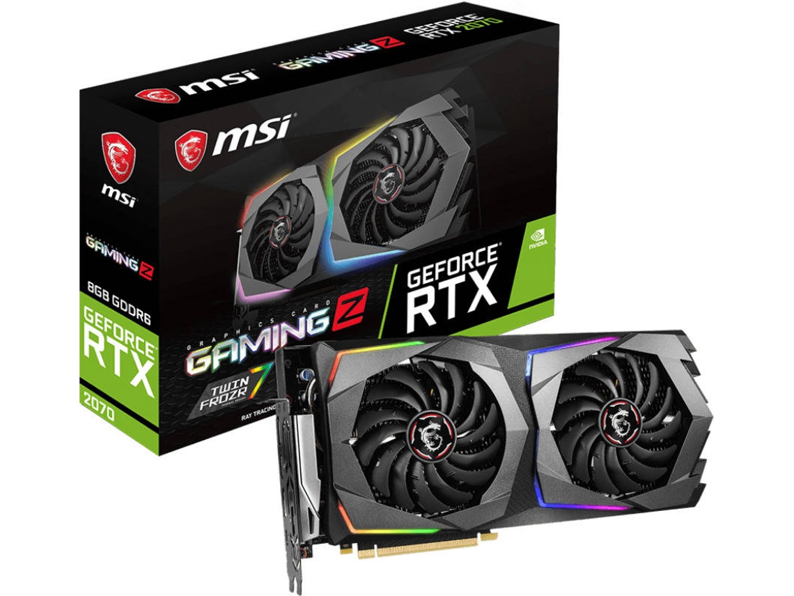 Placa Gráfica MSI GeForce RTX 2070 Gaming Z (NVIDIA - 8 GB DDR6)