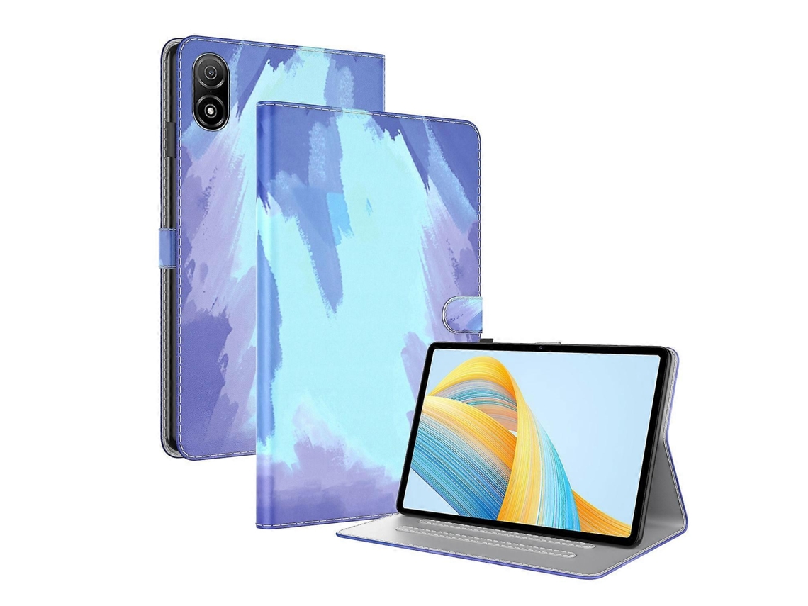 Capa De Couro Dobrável Para Tablet Honor Pad V8 Pro Com Estampa Aquarela