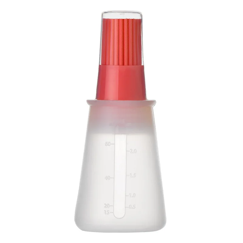 (vermelho) Uma Escova De Silicone Para Frasco De Óleo, Com Tampa E Cabeça De Escova, Resistente Ao Calor.